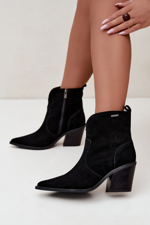 Bottines cowboy noires avec talons Big Star