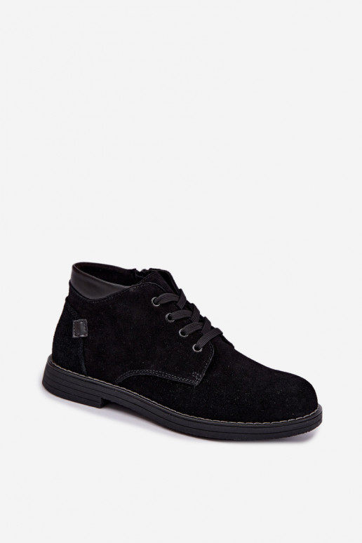Chaussures en daim noir Nirelia