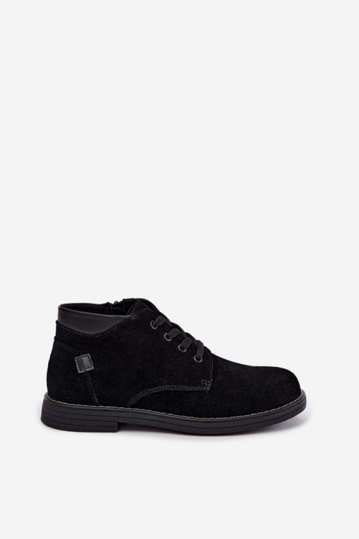 Chaussures en daim noir Nirelia