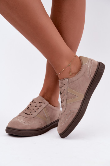 Sneakers en cuir et daim sable Cariva 2