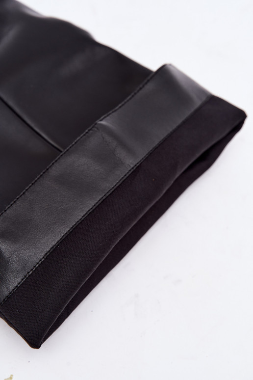 Bottes hautes à bouts ouverts sur un talon fin en cuir synthétique noir Velise