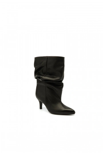 Bottines slouchy à talons en noir Gelra 2