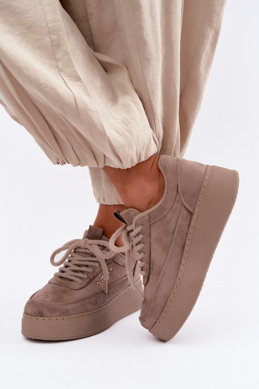 Baskets en daim avec plateforme en argile Teysa