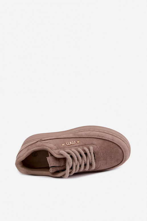 Baskets en daim avec plateforme en argile Teysa