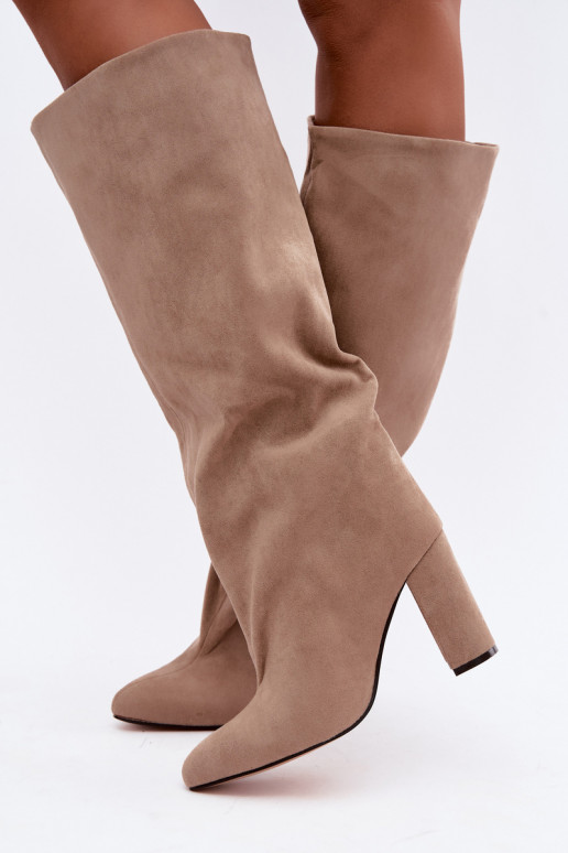 Bottines à talons en sable Adoria