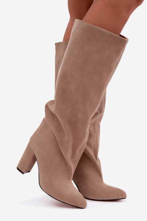Bottines à talons en sable Adoria