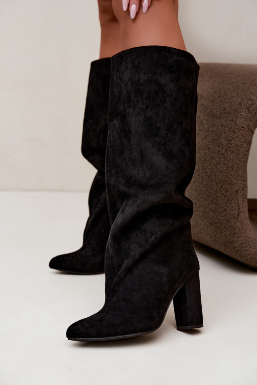 Bottines à talons en noir Adoria