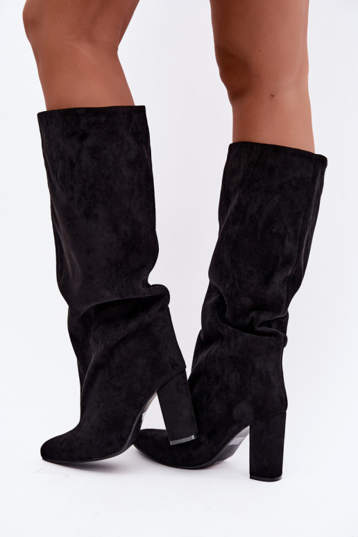 Bottines à talons en noir Adoria