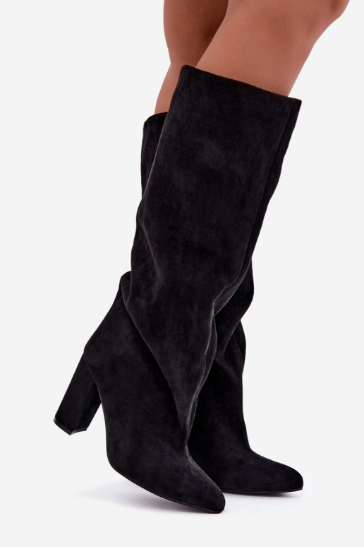 Bottines à talons en noir Adoria