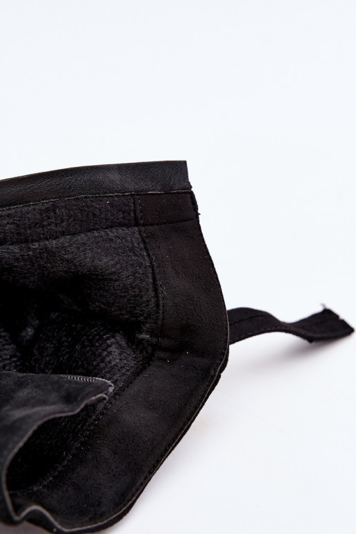 Bottines chaudes pour femmes avec talons décorés en noir Luvielle