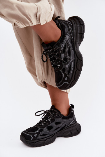 Chaussures de sport avec plateforme noire INanda