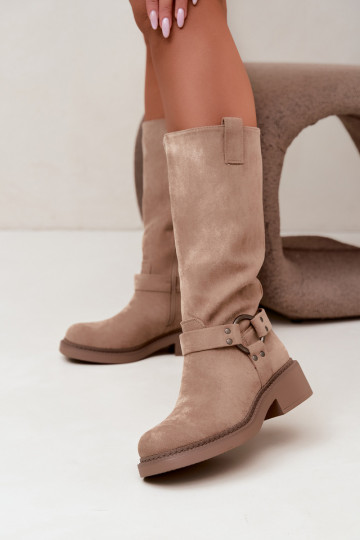 Bottes hautes pour femmes avec détails décoratifs en sable Morla 2