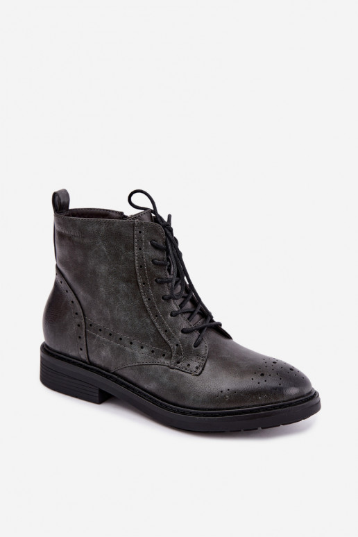 Bottines isolées pour femmes avec talons larges Medicine RIN16-OBD426-90X, gris