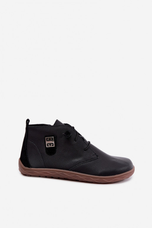Chaussures en cuir pour femmes Barefoot, noir Sireya
