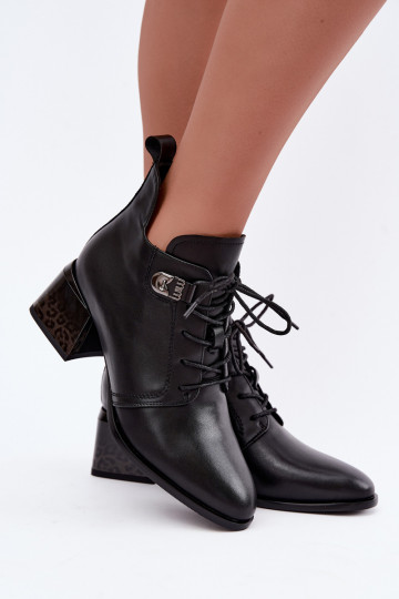 Bottines en cuir isolées pour femmes Klocke, noir Pirelia 2