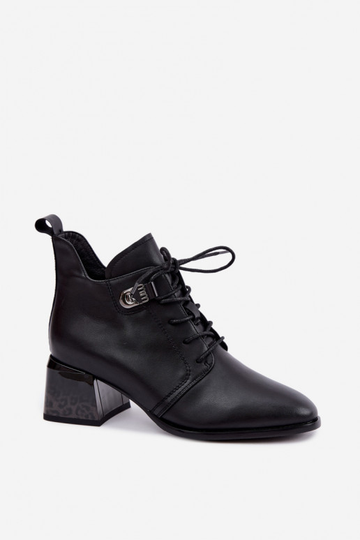 Bottines en cuir isolées pour femmes Klocke, noir Pirelia
