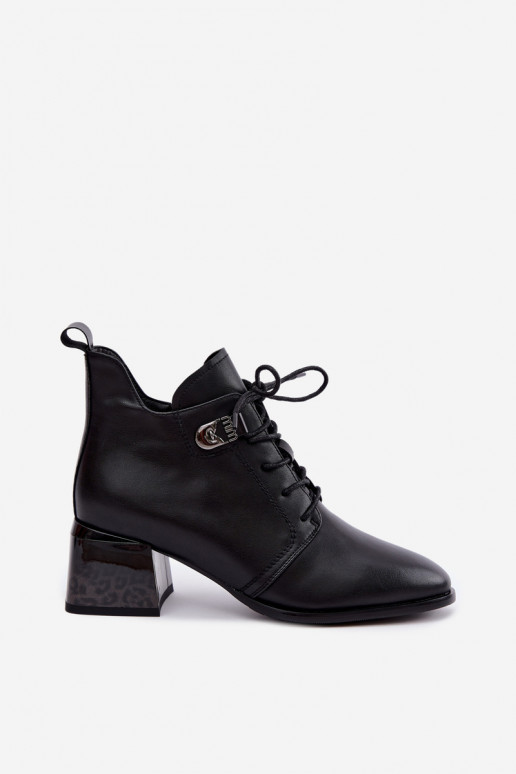 Bottines en cuir isolées pour femmes Klocke, noir Pirelia