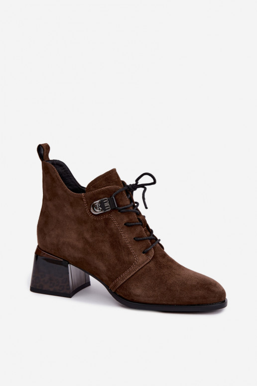 Bottines isolées pour femmes en daim synthétique Klocke, marron Pirelia