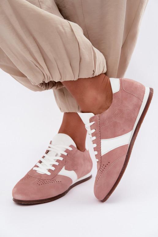 Baskets en daim synthétique Zazoo N1412, rose