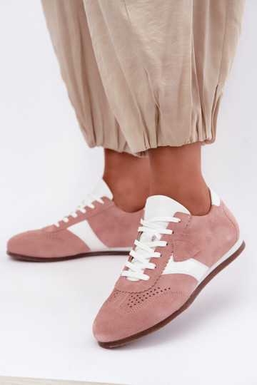 Baskets en daim synthétique Zazoo N1412, rose 2