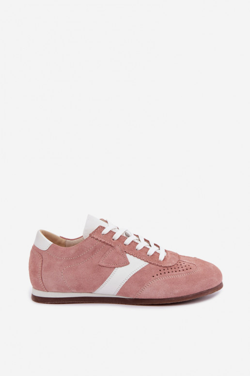 Baskets en daim synthétique Zazoo N1412, rose