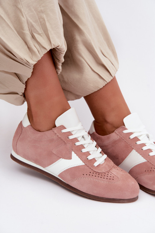 Baskets en daim synthétique Zazoo N1412, rose