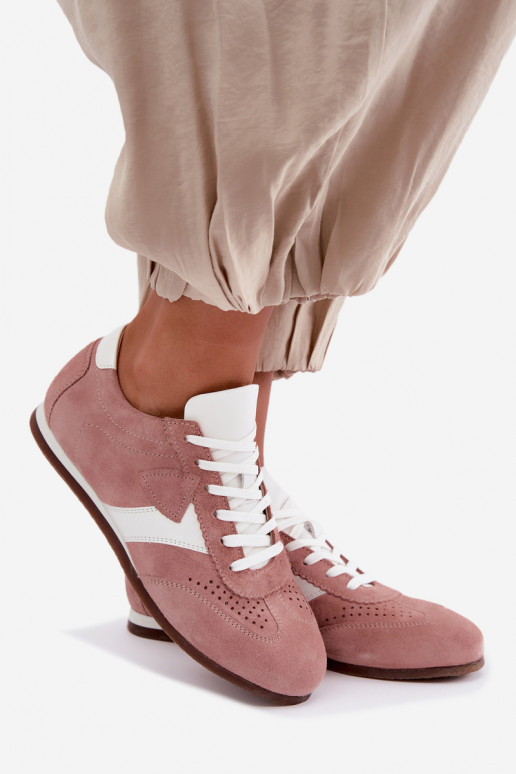 Baskets en daim synthétique Zazoo N1412, rose