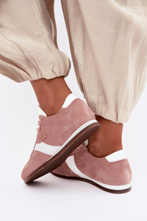 Baskets en daim synthétique Zazoo N1412, rose