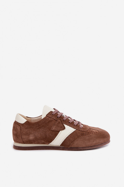 Baskets en daim synthétique Zazoo N1412, marron