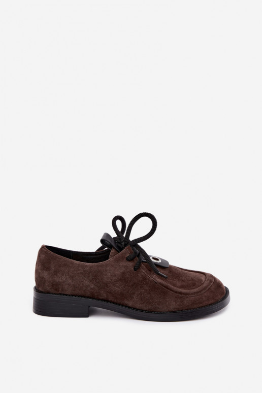 Chaussures femme barefoot en daim synthétique D&A CR62-3460 couleur chocolat