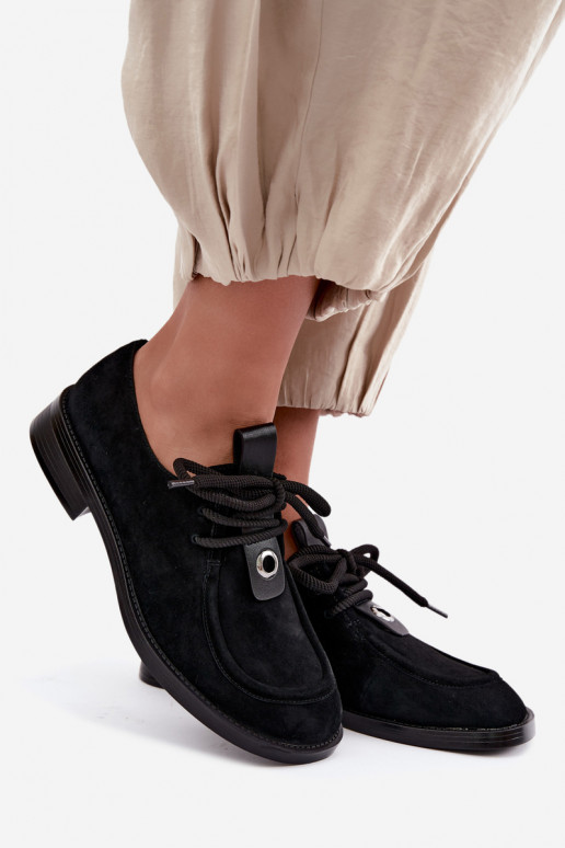 Chaussures femme barefoot en daim synthétique D&A CR62-3460 couleur noire