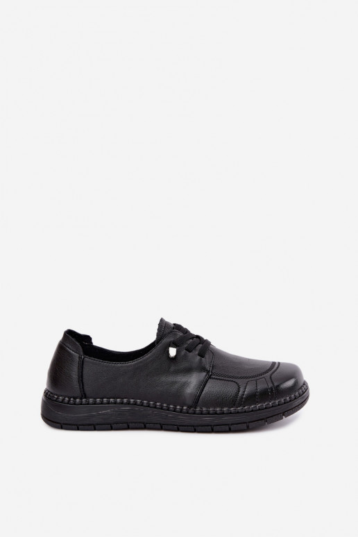 Chaussures femme en cuir naturel Vinceza 107240 couleur noire