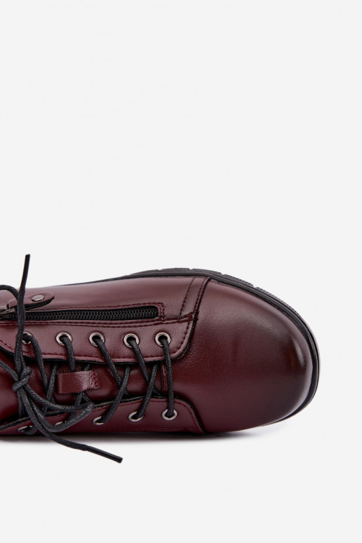 Chaussures femme en cuir avec plateforme Vinceza 39964 couleur bordeaux