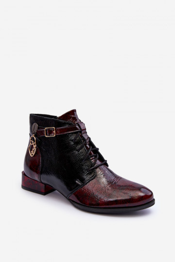 Bottines pour femmes bordeaux Avalynė Tai turiciejka 5743A-23 2