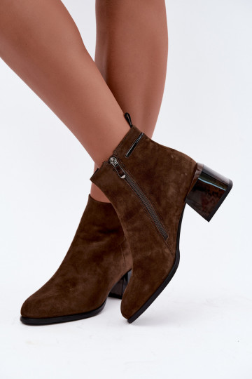 Bottines en daim synthétique Lurelia couleur marron 2