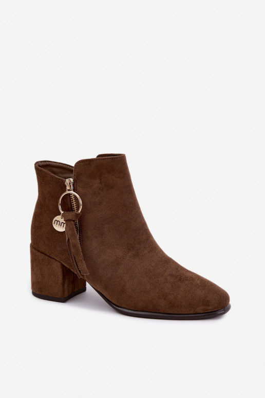 Bottines Imara couleur kaki avec talons
