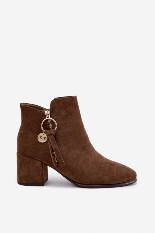 Bottines Imara couleur kaki avec talons