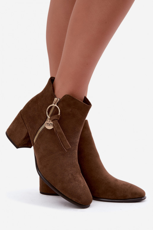 Bottines Imara couleur kaki avec talons