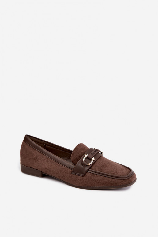 Mocassins avec éléments décoratifs en couleur marron Evelora