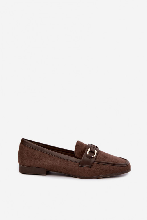 Mocassins avec éléments décoratifs en couleur marron Evelora