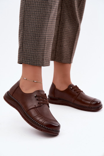 Chaussures en cuir synthétique Vinceza 107240 en couleur marron 2