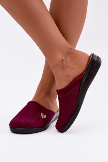 Tongs en couleur bordeaux Inblu CF000052