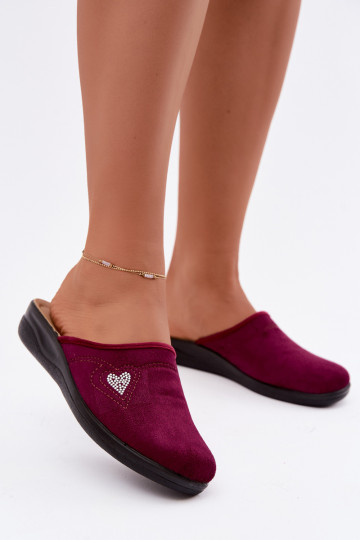 Tongs en couleur bordeaux Inblu CF000052 2
