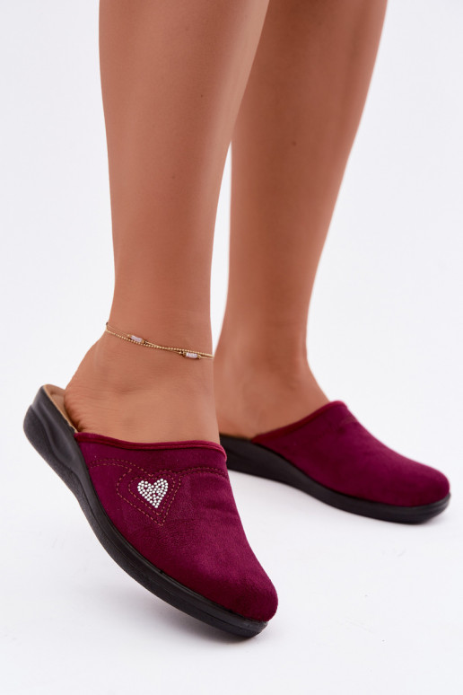 Tongs en couleur bordeaux Inblu CF000052