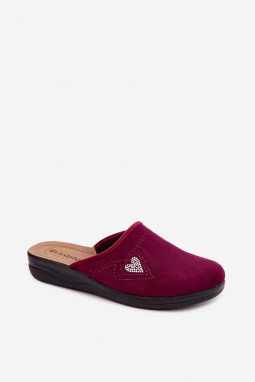Tongs en couleur bordeaux Inblu CF000052