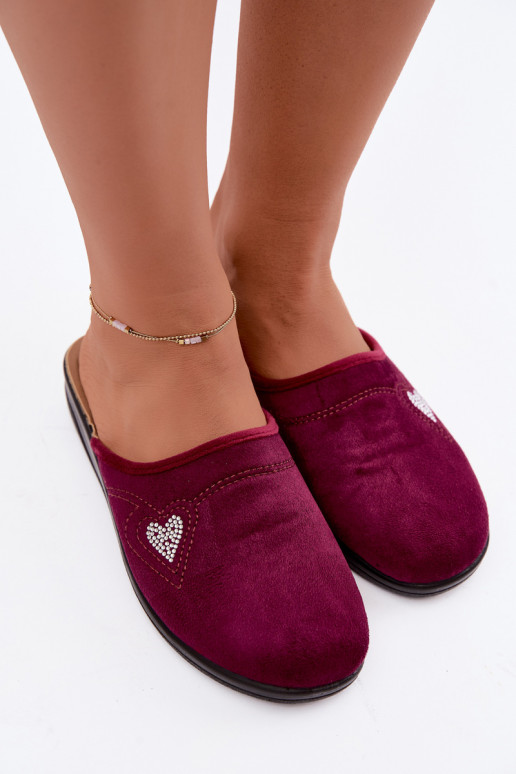 Tongs en couleur bordeaux Inblu CF000052