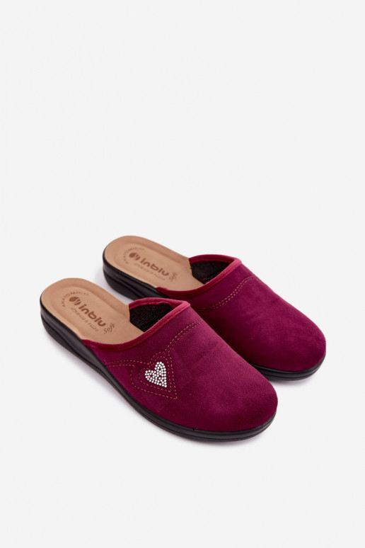 Tongs en couleur bordeaux Inblu CF000052