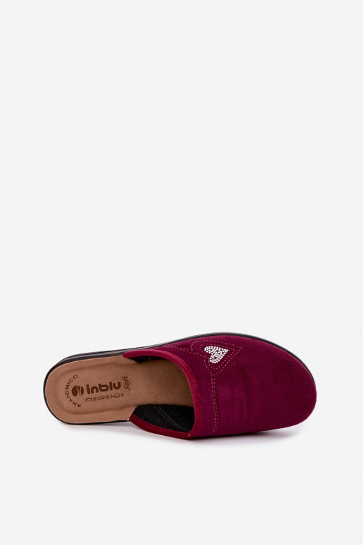 Tongs en couleur bordeaux Inblu CF000052