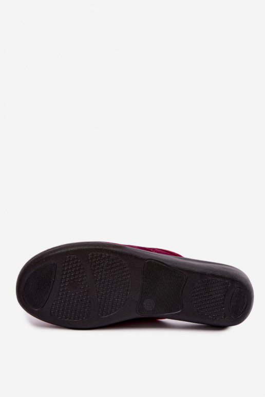 Tongs en couleur bordeaux Inblu CF000052