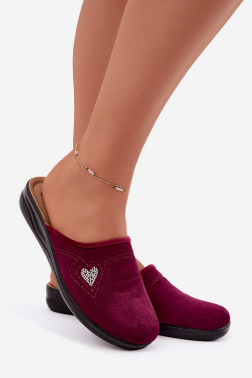 Tongs en couleur bordeaux Inblu CF000052
